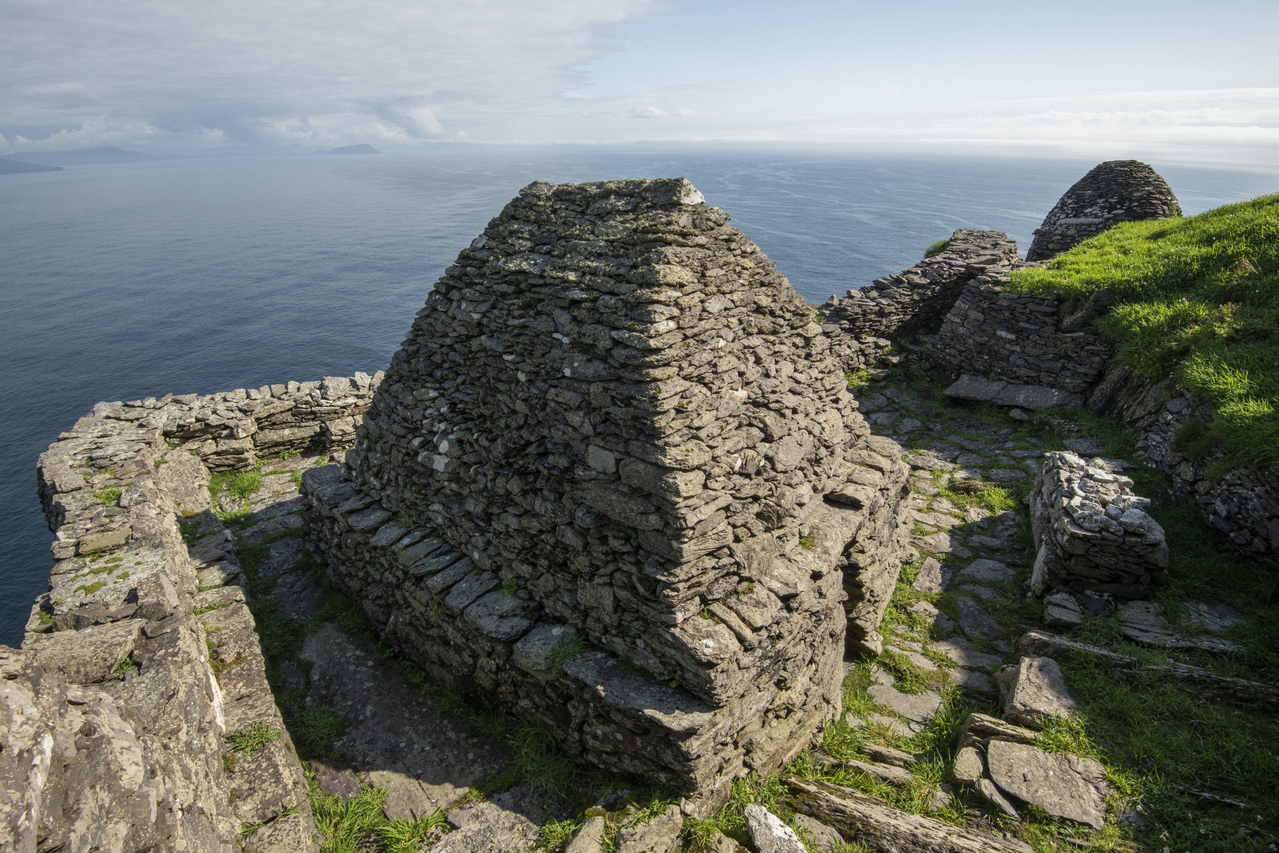 bee-hive huts in the monastery on Skellig