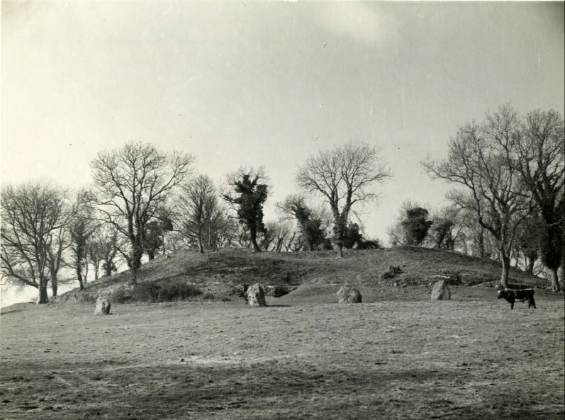 Newgrange mound before excavation and restoration